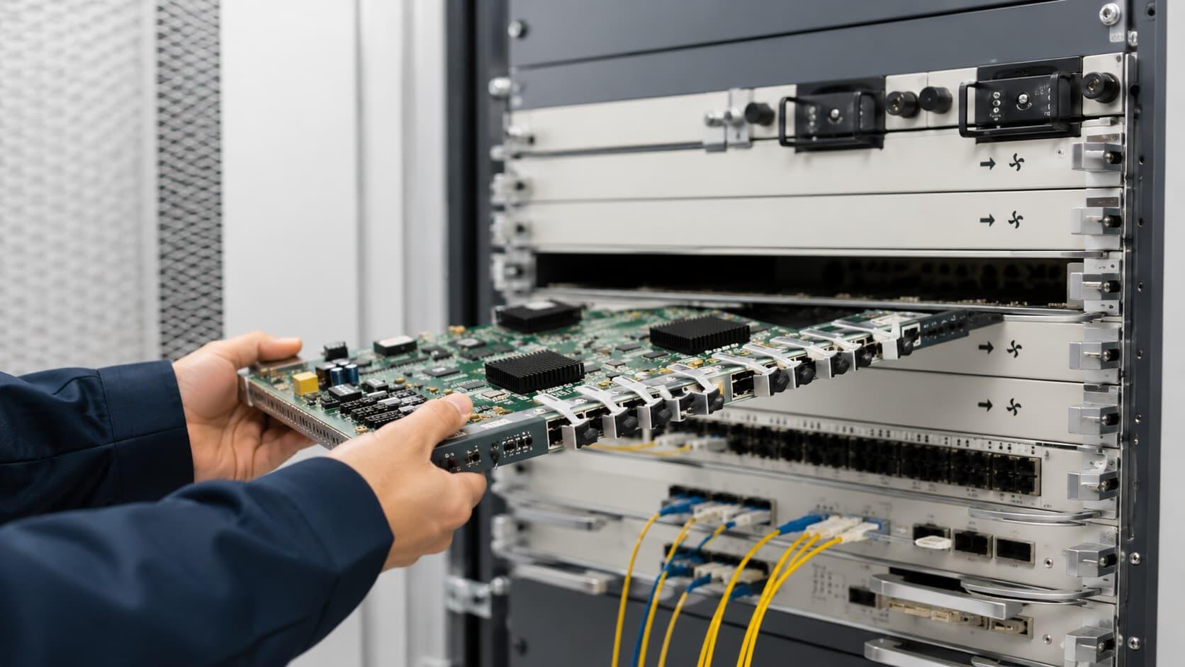 Fornecedor de placas OLT: reposição ágil para evitar downtime no ISP 