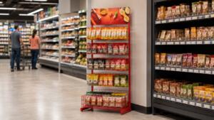 Maximizando a visibilidade de produtos com displays para mercado