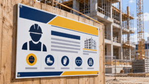 Placa de identificação de obra: onde comprar sob medida?