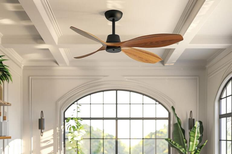 Ventilador de teto com pás de madeira direto da fábrica