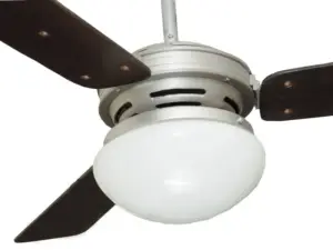 Ventilador de teto com luminária de vidro para alto padrão
