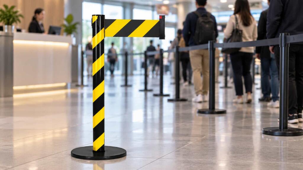 Pedestal com fita zebrada: como escolher certo