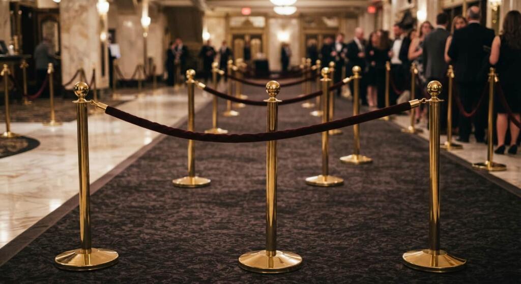 Organizador de fila dourado: detalhe que impressiona